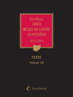 cover image of LexisNexis Ohio Rules of Court Annotated